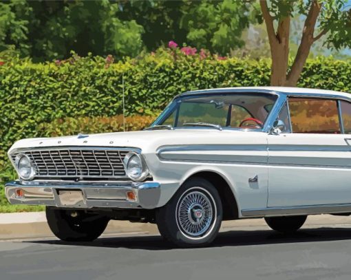 White Ford Falcon Diamond Paintings