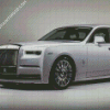 White Rolls Royce Car Diamond Paintings