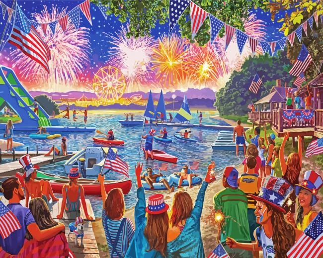 4th Of July Fireworks Diamond Paintings