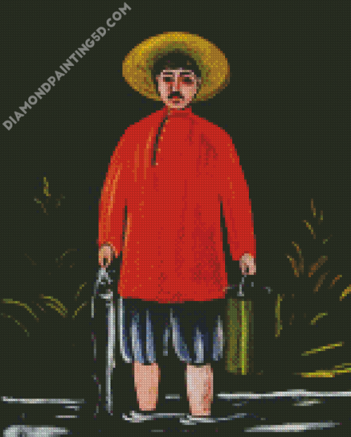 Fisherman In A Red Shirt Pirosmani Diamond Paintings