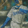 Mariners Baseball Player Diamond Paintings