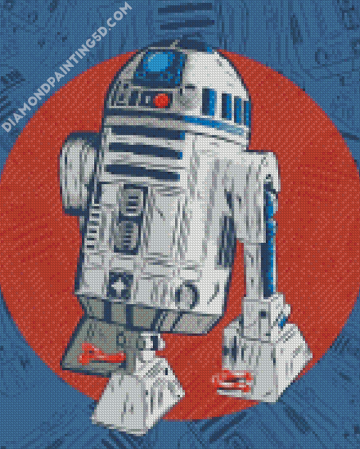 R2d2 Illustration Art Diamond Paintings