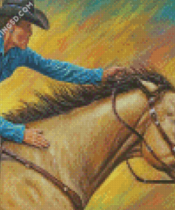 Aesthetic Barrel Racing Lady Diamond Paintings