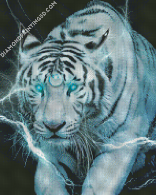 Aesthetic Lightning Tiger Diamond Paintings