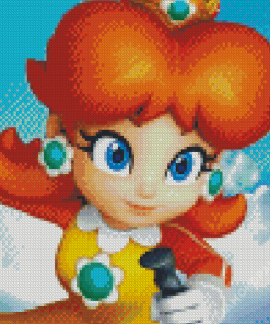 Aesthetic Mario Daisy Illustration Diamond Paintings