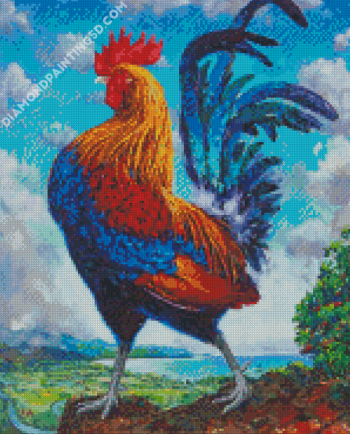 Aesthetic Rooster Art Diamond Paintings