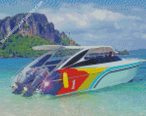 Aesthetic Speed Boat Diamond Paintings