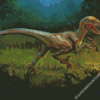 Aesthetic Velociraptor Diamond Paintings