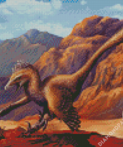 Aesthetic Velociraptor Illustration Diamond Paintings