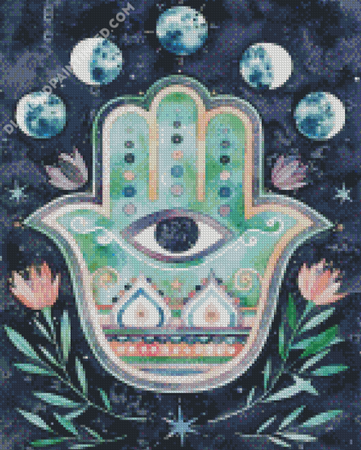 Aesthetic Hamsa Hand Diamond Paintings