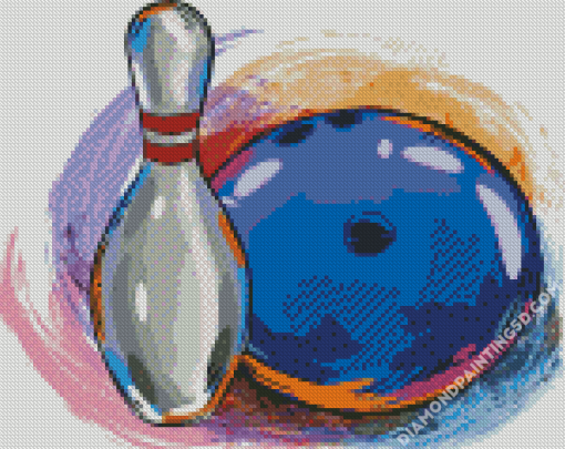 Aesthetic Bowling Art Illustration Diamond Paintings