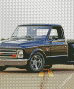 Black Truck 1967 Chevy Stepside - 5D Diamond Painting