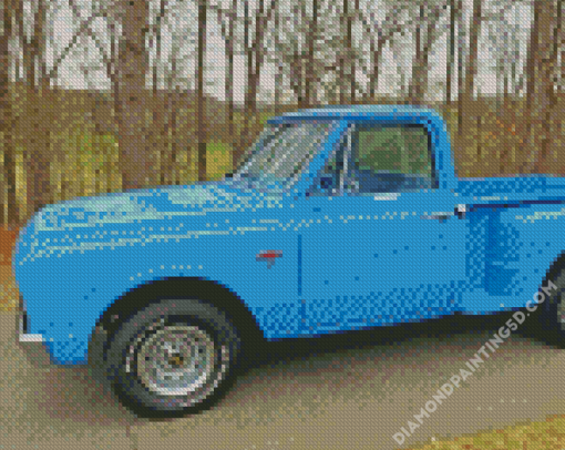 Blue Truck 1967 Chevy Stepside Diamond Paintings