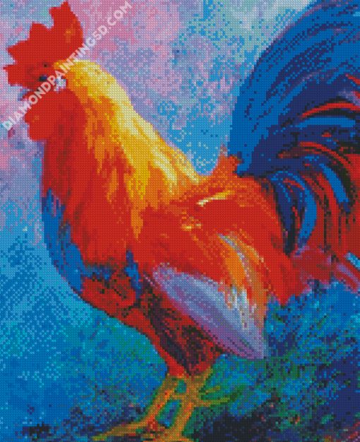 Colorful Rooster Art Diamond Paintings