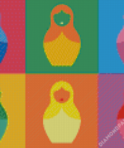 Colorful Nesting Doll Illustration Diamond Paintings