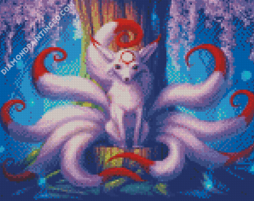 Cute Nine Tail Fox Diamond Paintings