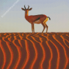 Deer In Desert Animal Diamond Paintings