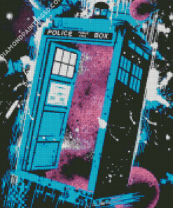 Doctor Who Tardis Splatter Diamond Paintings