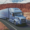 Grey Semi Truck Diamond Paintings