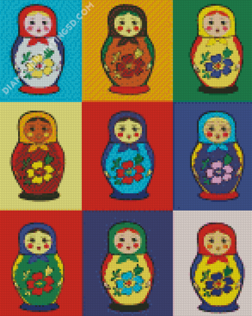 Nesting Doll Illustration Diamond Paintings