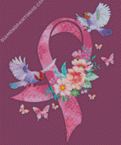 Pink Ribbon Diamond Paintings