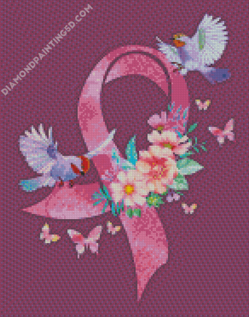 Pink Ribbon Diamond Paintings