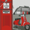 Red Lambretta Diamond Paintings