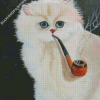 Smoking Cat Animal Diamond Paintings