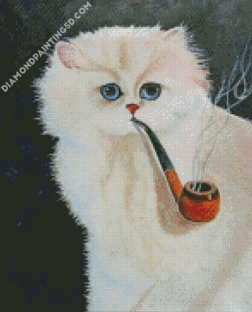 Smoking Cat Animal Diamond Paintings