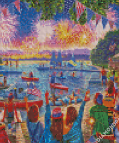 4th Of July Fireworks Diamond Paintings