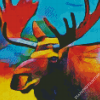 Abstract Moose Head Diamond Paintings