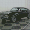 Black 1969 Chevy Chevelle Car Diamond Paintings