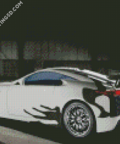 Black White Lexus Car Diamond Paintings