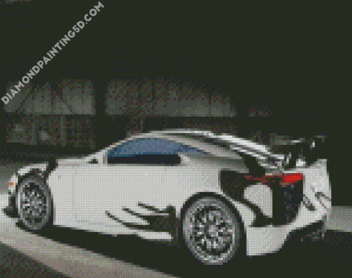 Black White Lexus Car Diamond Paintings