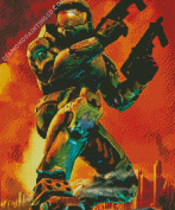 Halo Master Chief Game Diamond Paintings