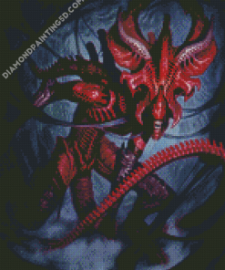 Red Xenomorph Alien Diamond Paintings