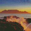 Table Mountain National Park At Sunset Diamond Paintings