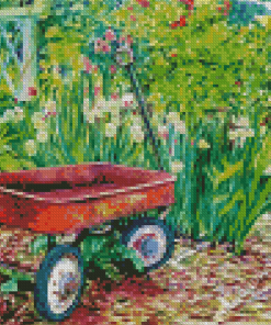 The Red Wagon Diamond Paintings