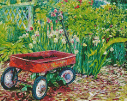 The Red Wagon Diamond Paintings