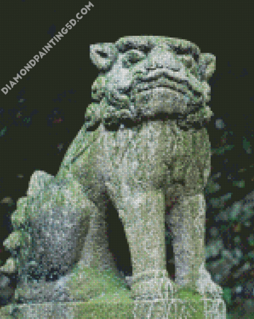 Komainu Japanese Statue Diamond Paintings