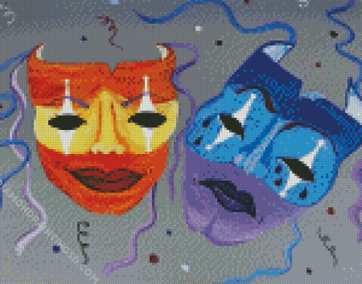 Comedy Tragedy Masks Diamond Paintings