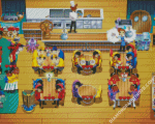 Diner Dash Video Game Diamond Paintings