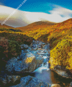 Mourne Mountains Waterfall Diamond Paintings