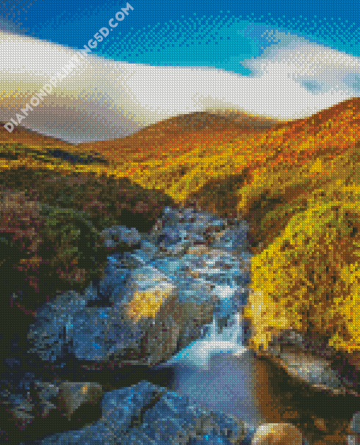 Mourne Mountains Waterfall Diamond Paintings