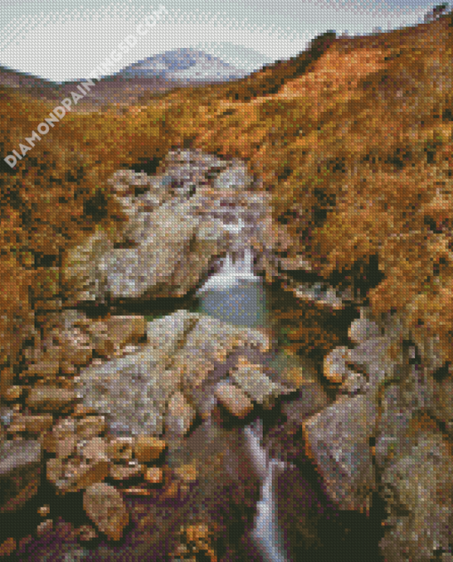 Mourne Snowy Mountains Waterfall Diamond Paintings