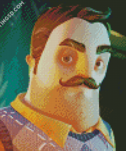 Aesthetic Hello Neighbor Character Diamond Paintings