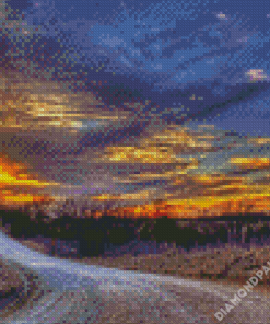 Beautiful Country Sunset Diamond Paintings