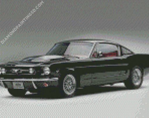 Black 64 Ford Mustang Car Diamond Paintings