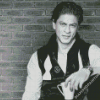 Black And White Shah Rukh Khan Diamond Paintings