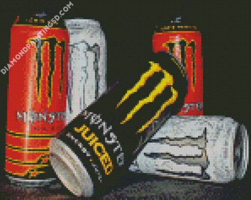 Colorful Monster Energy Drinks Diamond Paintings